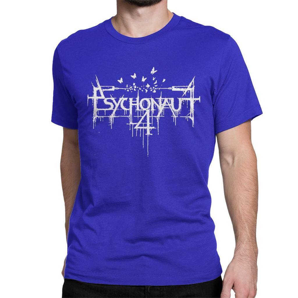 Psychonaut 4 Logo Unisex dámské tričko Rock Death Metal Vintage tričko s krátkým rukávem s kulatým výstřihem Tričko z čisté bavlny s potiskem Unisex