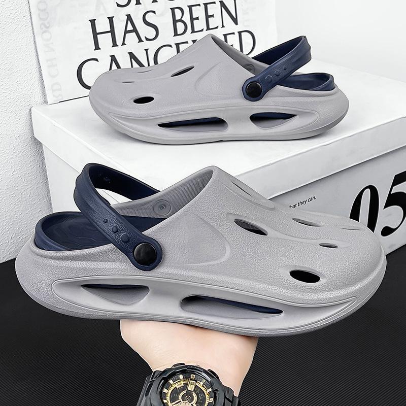 Summer Large Size Hole Shoes Men's Casual Breathable Sandals Lightweight EVA Bag Head Slippers Outdoor Stepping On Shit Beach Shoes