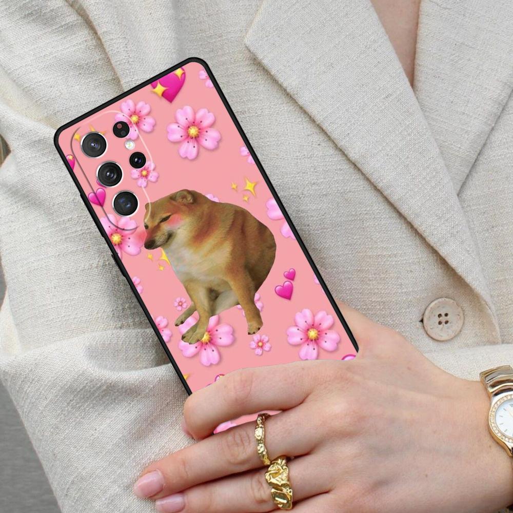 Doge Meme Kabosu Cell Phone Case for Samsung Galaxy S26 Ultra S25 S24 S23 S22 S21 S20 Note10 Cover