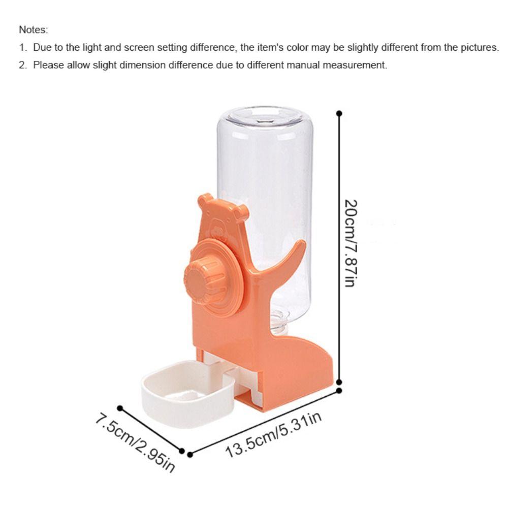 500ML Small Pet Water Dispenser Plastic Cage Mounted Feeder Small Pets