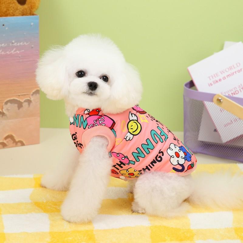 Winter Dog Jacket Waterproof Pet Coat Dog Clothes Luxury Print Parkas Pet Outdoor Warm Vest Chihuahua Yorkshire Dog Apparel