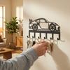 Wrought Iron Metal Car Key Holder Black Minimal Sports Car Storage Hooks Entryway