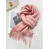 100 wool scarves women's winter cream sweet wind plaid scarves thickened warm fringed scarves