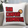 1 Pezzo Federa per Cuscino Artistica Cocktail Negroni, Custodia per Cuscino con Design Gin Campari Vermouth per Soggiorno Camera da Letto Decorazione Casa Regalo