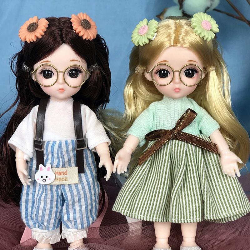 Kleidung für Puppen 16-18 cm BJD Ob11 Puppenkleidung Kleid 1/12 Puppenzubehör Anzug Anziehen für Mädchen Spielzeug Geschenk