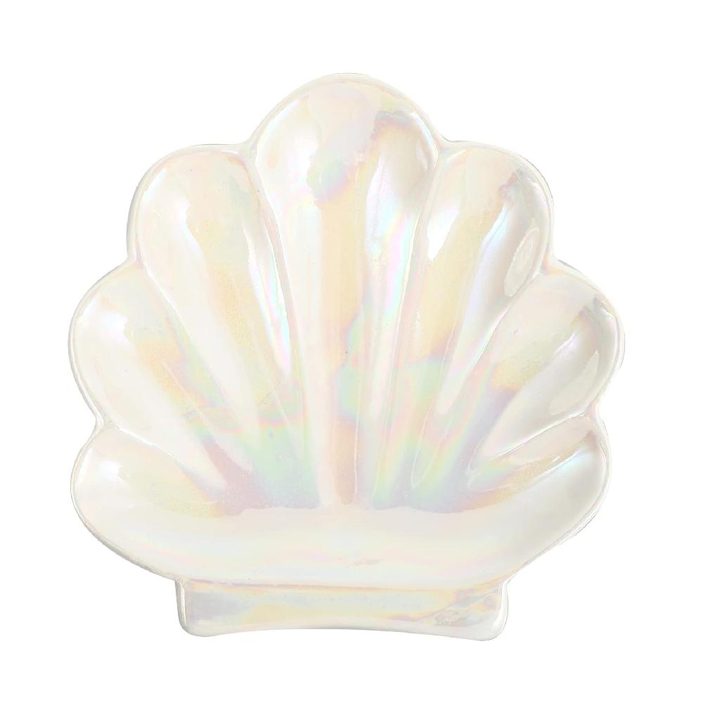 Muszla Talerzyk na drobiazgi, Ceramiczny Uchwyt na Pierścionki/Taca na Biżuterię Uroczy Organizer Talerz Dekoracje do Łazienki Akcesoria do Wystroju Domu