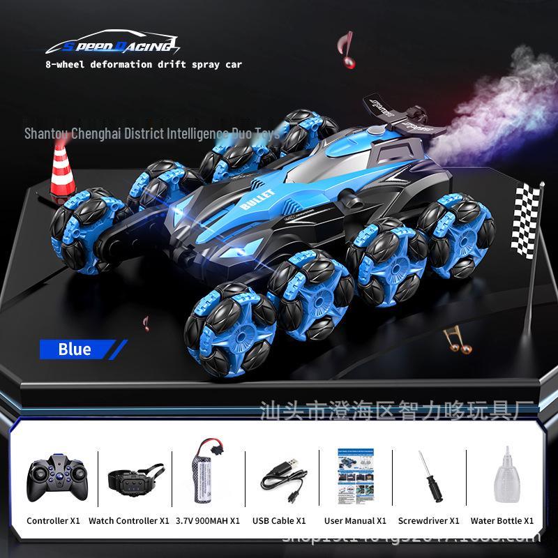 Six-Wheel Drift Stunt Remote Control Car with Music and Spray Effects – 2.4G Off-Road Climbing Vehicle Toy