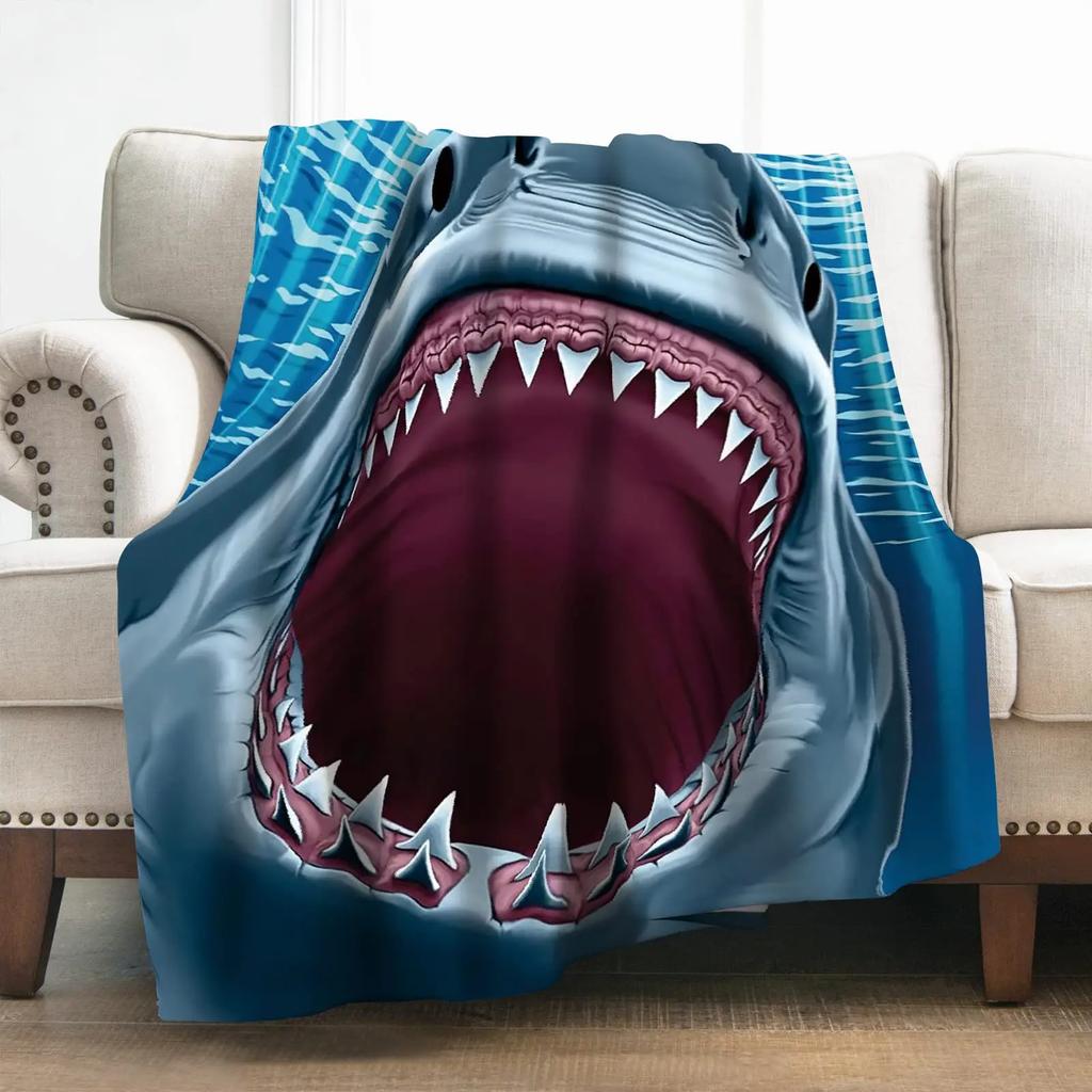 Blanket Shark Blankets Fleece Throw Blanket Ultra Soft Flannel Bed Blanket Warm Fuzzy Plush Blanket 50"X40"