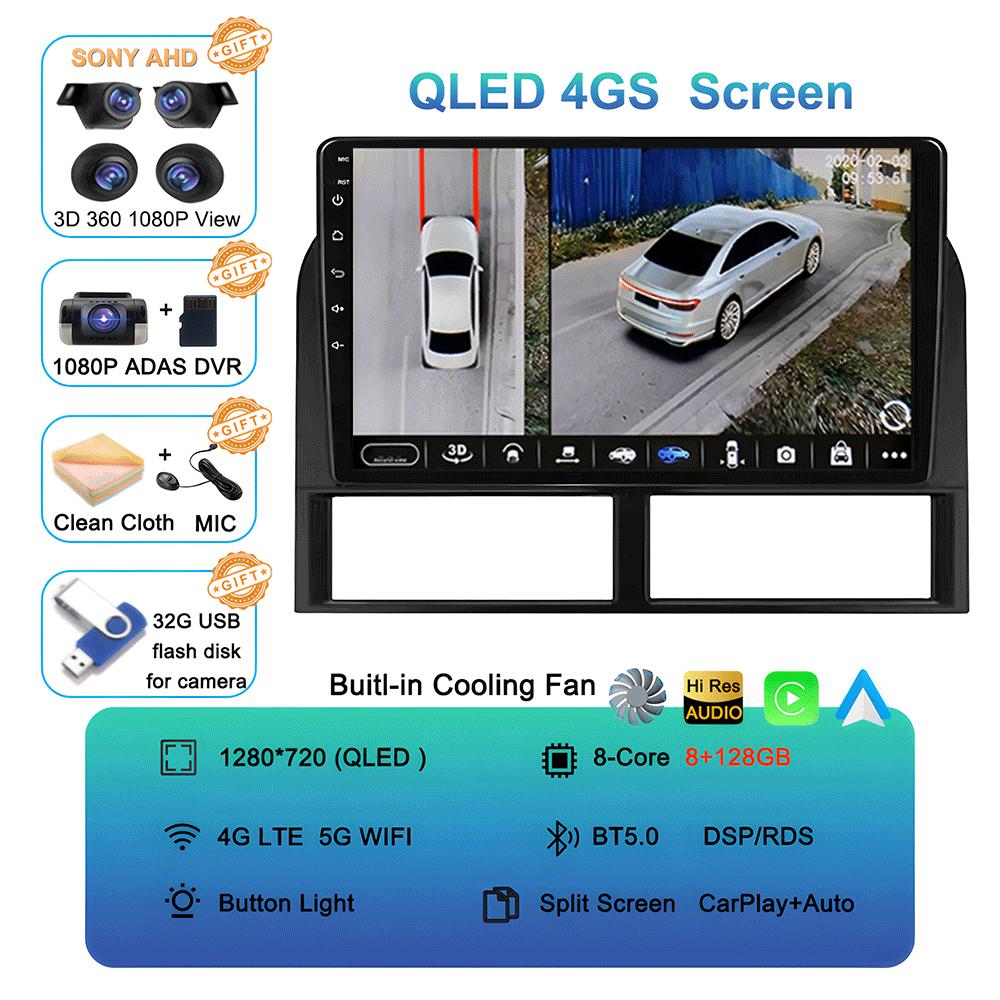 Android 14 Pentru Jeep Grand Cherokee II WJ 1998 - 2004 Radio Auto Player Multimedia Video Navigație GPS QLED IPS Nu 2din DVD 2 din
