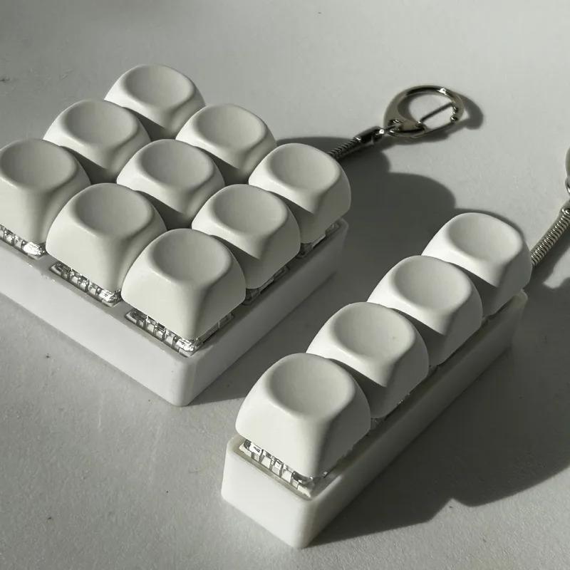 Build Your Own Keyboard Keychain, 9 Keys Diy Fidget Toy With Asmr Click Sound, Custom Mechanical Keyboard Feel Stress Relief Key