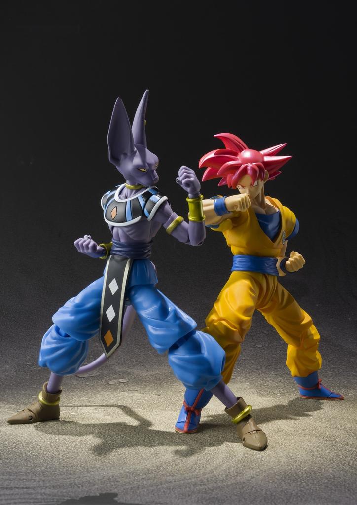 Bandai Figurka DBZ Son Goku Super Saiyan God Czerwone Włosy SH Figuarts 14cm 4549660175643 - - -