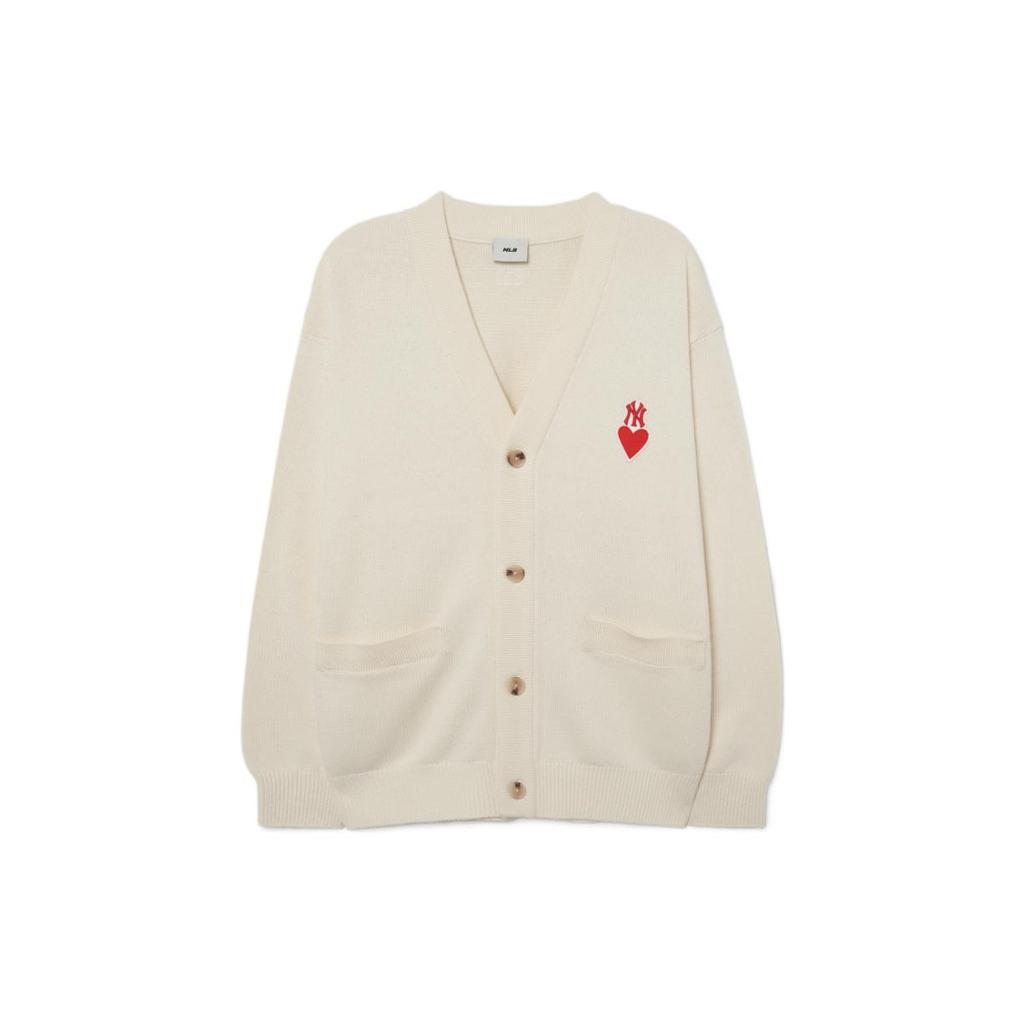 New MLB New York Yankees Knitwear Unisex Cream White 3AKCH0131-50CRS