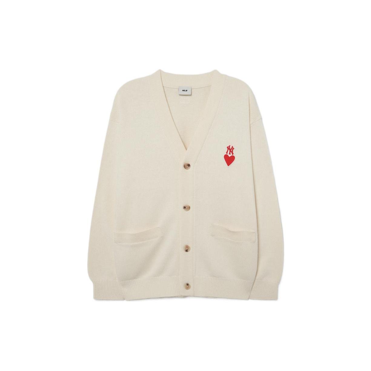 

New MLB New York Yankees Knitwear Unisex Cream White 3AKCH0131-50CRS S