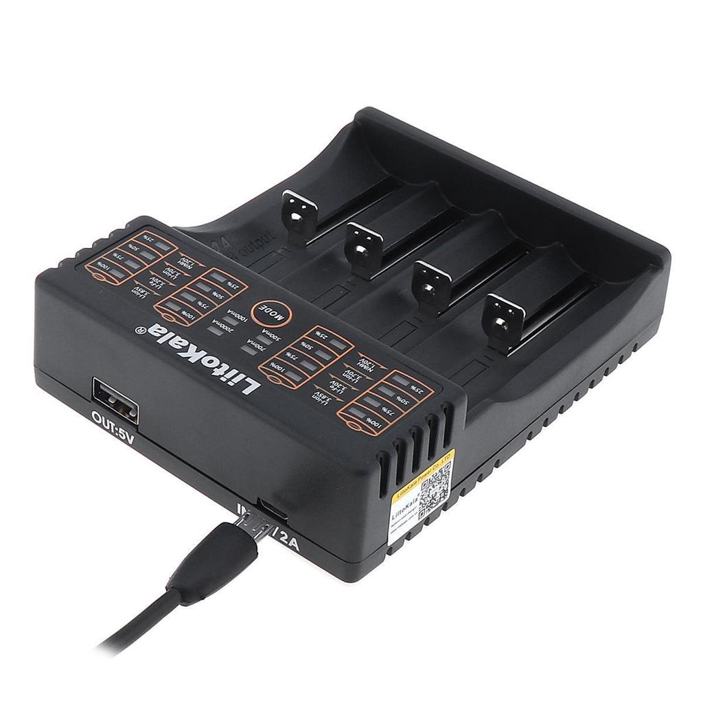 LiitoKala lii-402 Lithium 18650 Battery Charger with USB Output