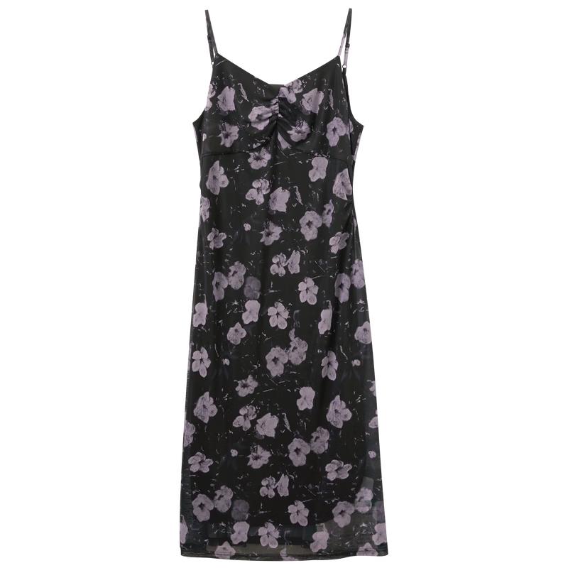 Sancai Plus Size V-Neck Floral Print Maxi Dress L