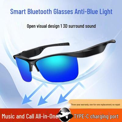 5,5 Zoll polarisierte Bluetooth-Sonnenbrille: Musik & Anrufbereit für Radfahren & Fahren