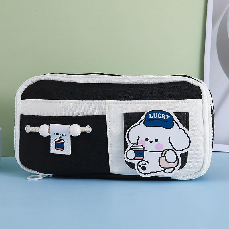 Style Highcapacity Girls Pencil Bag With Durable Canvas Material For Students And Teens
