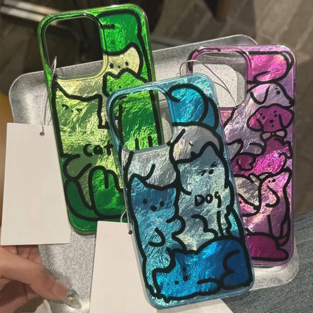 Cute Cartoon Blue Line Puppy Vortex Pattern Phone Case For Xiaomi Redmi Note 15 14 13 12 11 10 Pro 15C 14C 13C A3 A5 Gilrs Cover