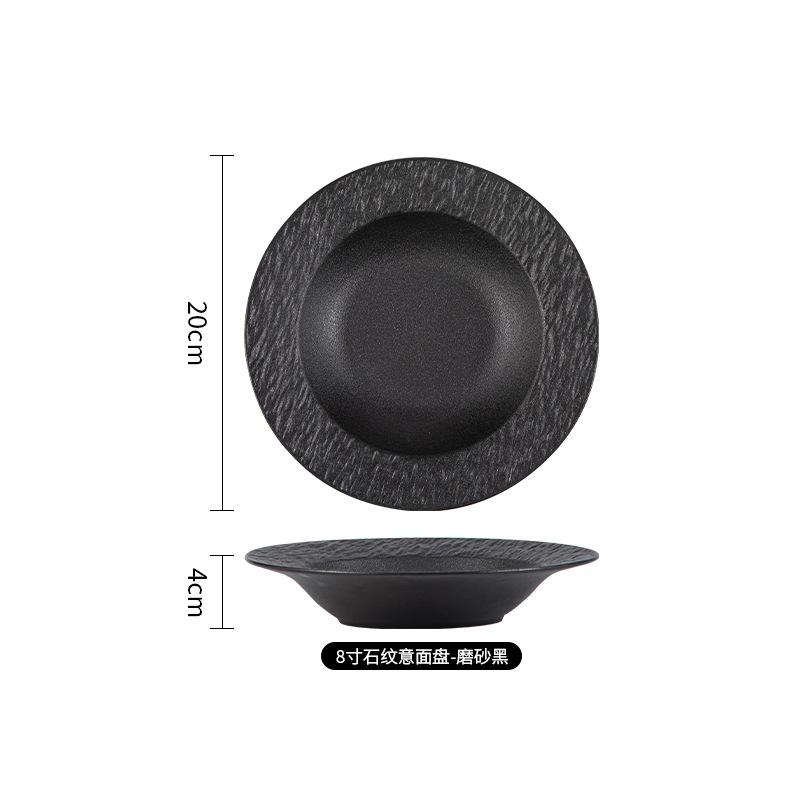 ceramic plates, dinner plates, soup plates, vegetable plates, high-grade restaurants, household round luxury pasta plates.