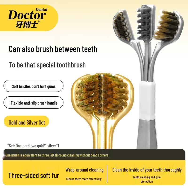 Dr. Ya Triple-Head Soft Bristle Toothbrush