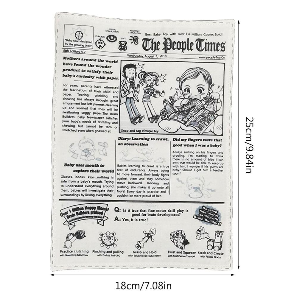 Interactive Unstuffed Dog Chew Toy for Small and Medium Dogs Squeak Toy Newspaper Reducing Boredom & Anxiety