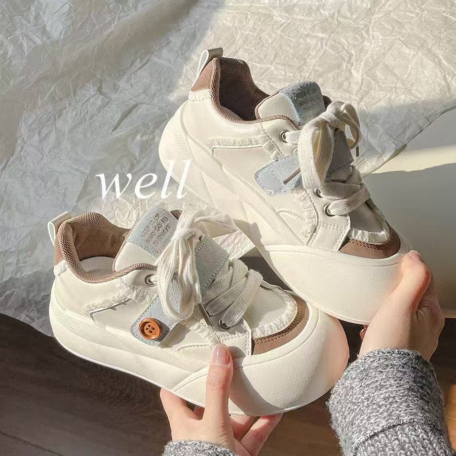Korean board shoes New autumn new platform new shoes Bread shoes 35【foot length 22.5cm】