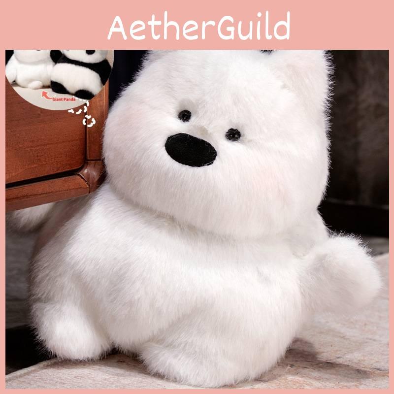 Entzückendes Wende-West Highland White Terrier Panda Plüschtier für Kindergeburtstagsgeschenke