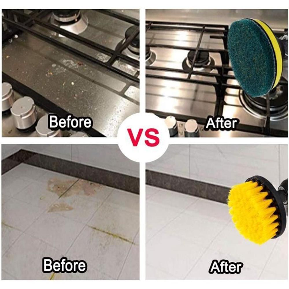 7 Stück/Set Bohrmaschinenbürste Scheuerschwamm Reinigungs-Polier Bohrmaschinenbürstenköpfe