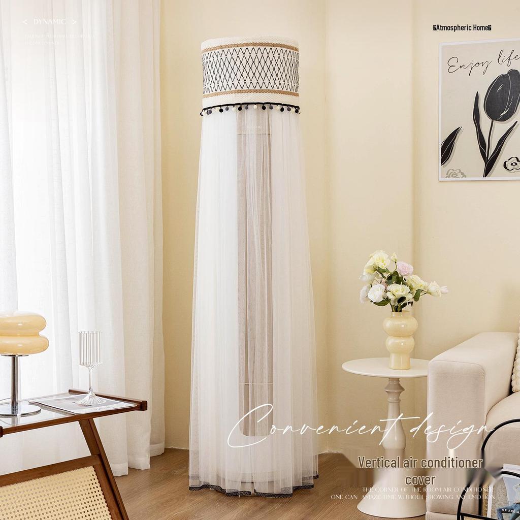 Cylindrical Vertical Air Conditioner Windshield – Anti-Direct Blow, No-Removal, Dust Cover Sleeve.