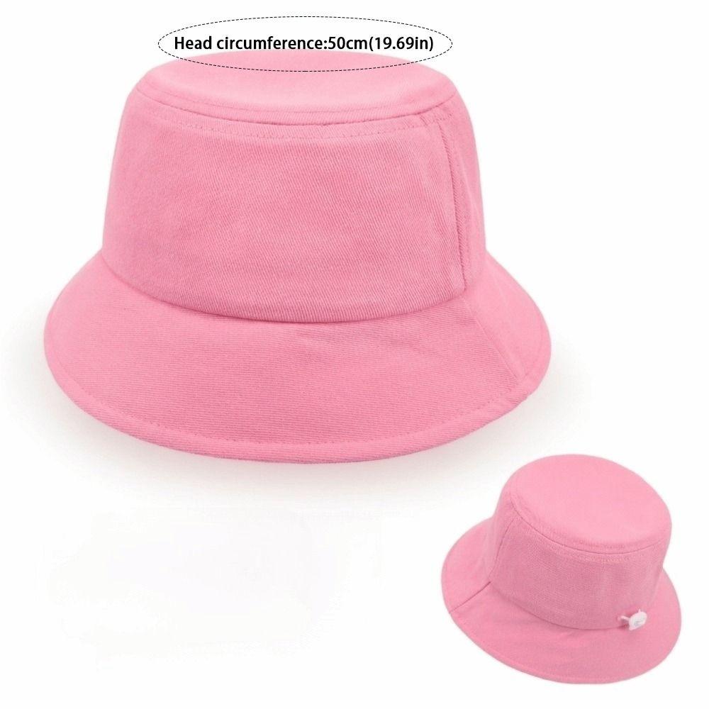 Sun Visor Kids Bucket Hat Solid Color Fisherman Cap Casual Children Panama Hat Outdoor