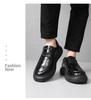 Men's 2025 Retro Trend Thick Sole Height-Increasing Leather Loafers - Black/Brown