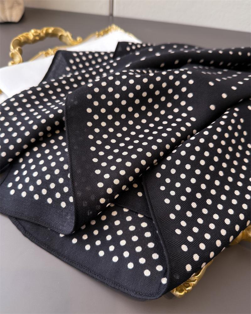 2026 New Polka Dot Print Female Neck Scarf Women Square Hair Scarves Foulard Head Band Shawls Wraps Neckerchief Bandana