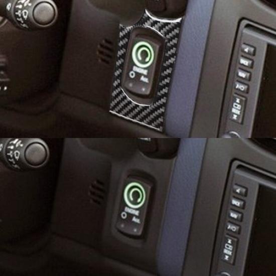 For Corvette C6 2005-13 Carbon Fiber Engine Start Button Interior Trim Sticker