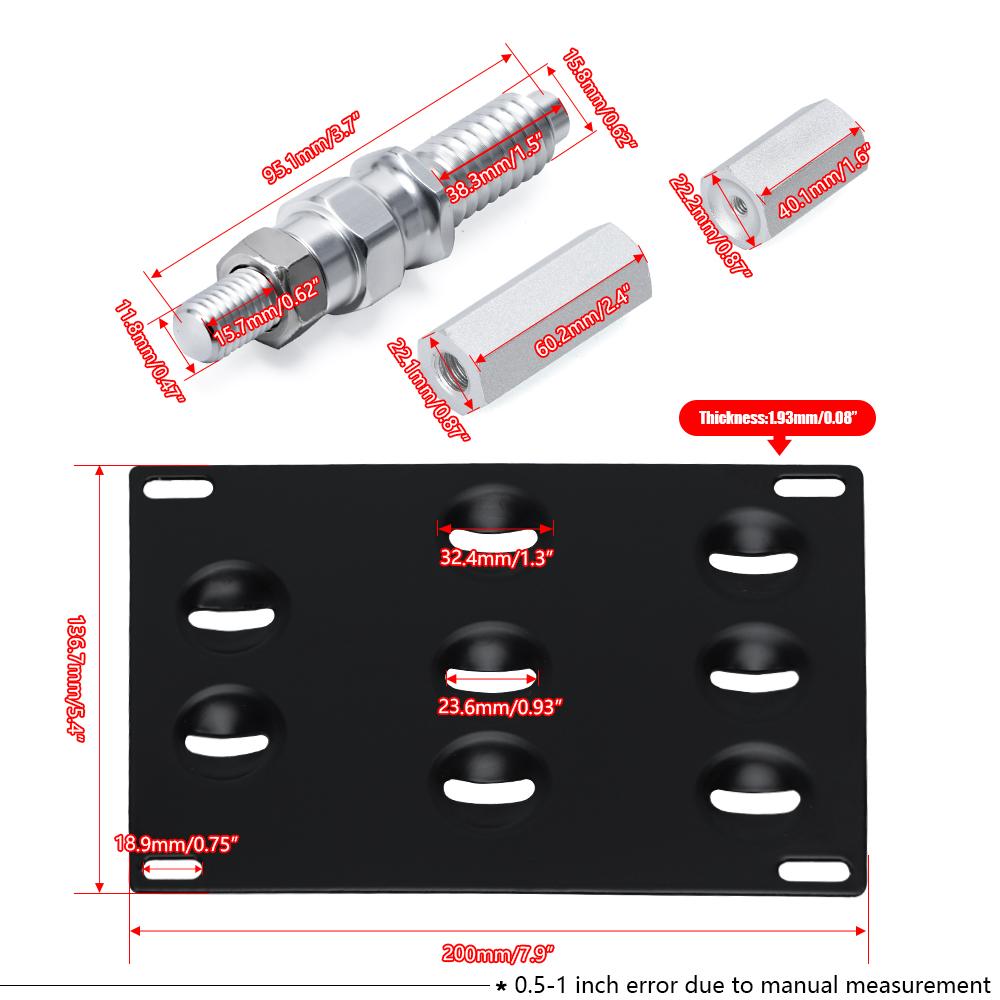 Vorderer Stoßstangen-Abschlepphaken, Kennzeichenhalterung, Halter für 06–13 BMW E92 E93 325i E70 X5 und 01–15 Mini Cooper R50 R52 R53