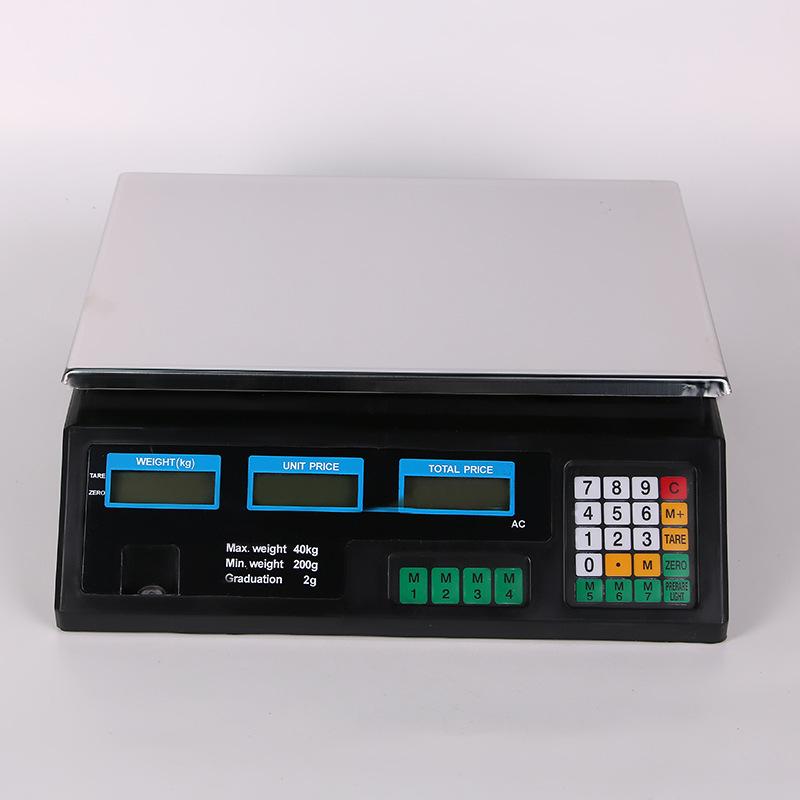 40kg Watermelon Color Box Electronic Fruit Price Computing Bench Scale