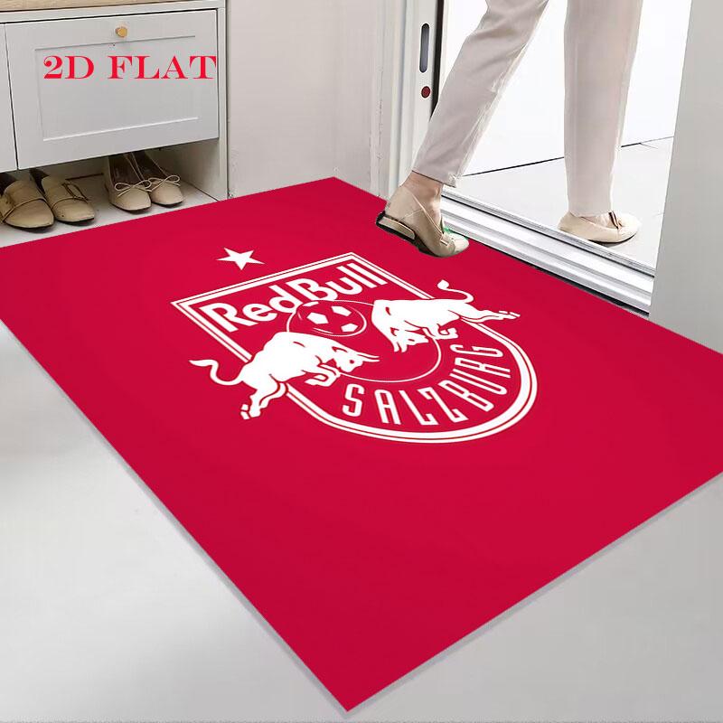 Tappeto FC Red Bull Salzburg per Soggiorno Camera da Letto Casa Decorazione Divano, Tappetino Antiscivolo per Giochi Bambini