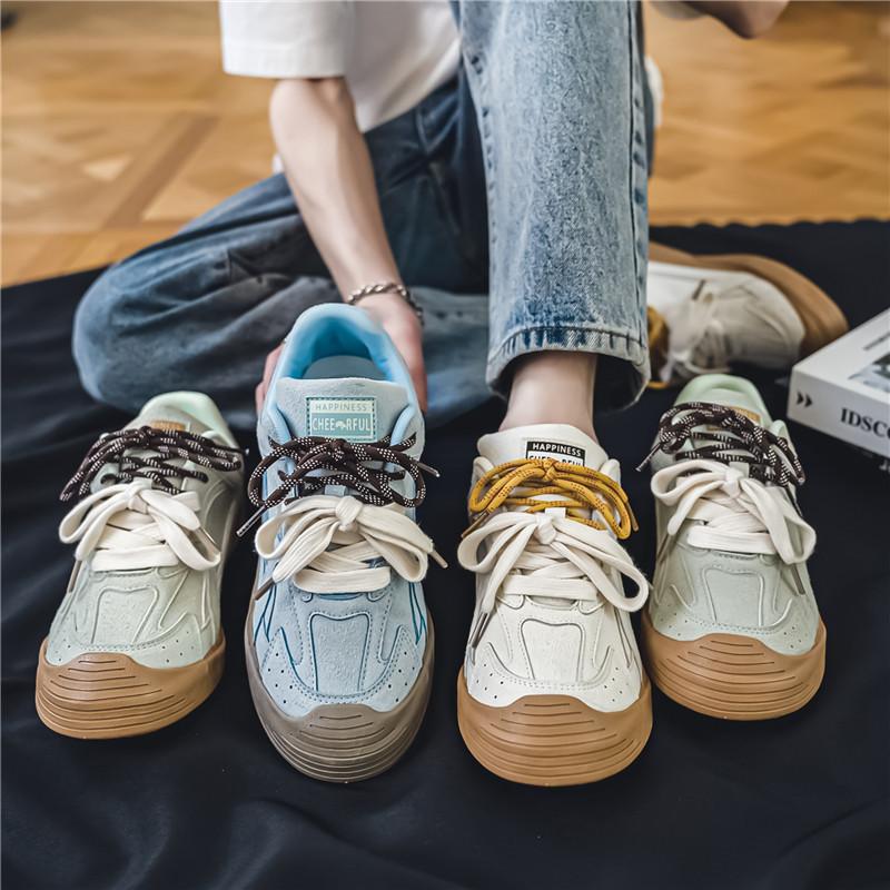 Fashion Retro Fashion Vulcanized Shoes for Men Women Comfort Suede Leather Casual Sneakers Men Lace-up Designer Shoes Zapatillas Hombre