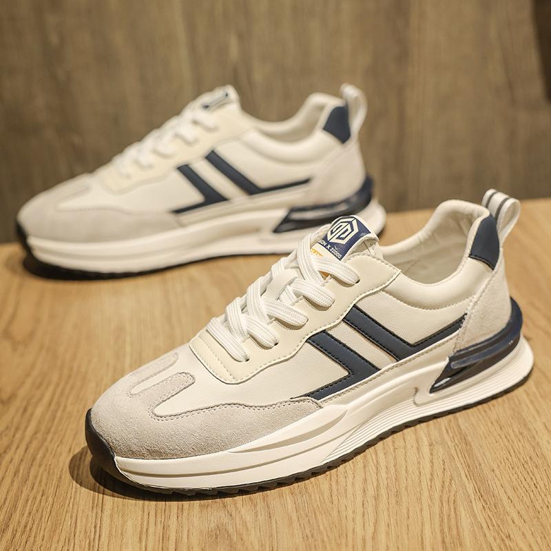 

Мужская обувь, новые модные туфли, мужские кожаные туфли, зимние, дышащие, маленькие, белые, весенние и осенние, универсальные, для отдыха и спорта 2024 года, обувь Forrest Gump board 39