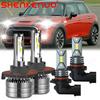 For Mini Cooper 2007-2018 6000K LED Headlight Hi/Lo + Fog Light Bulbs Kit Qty 4