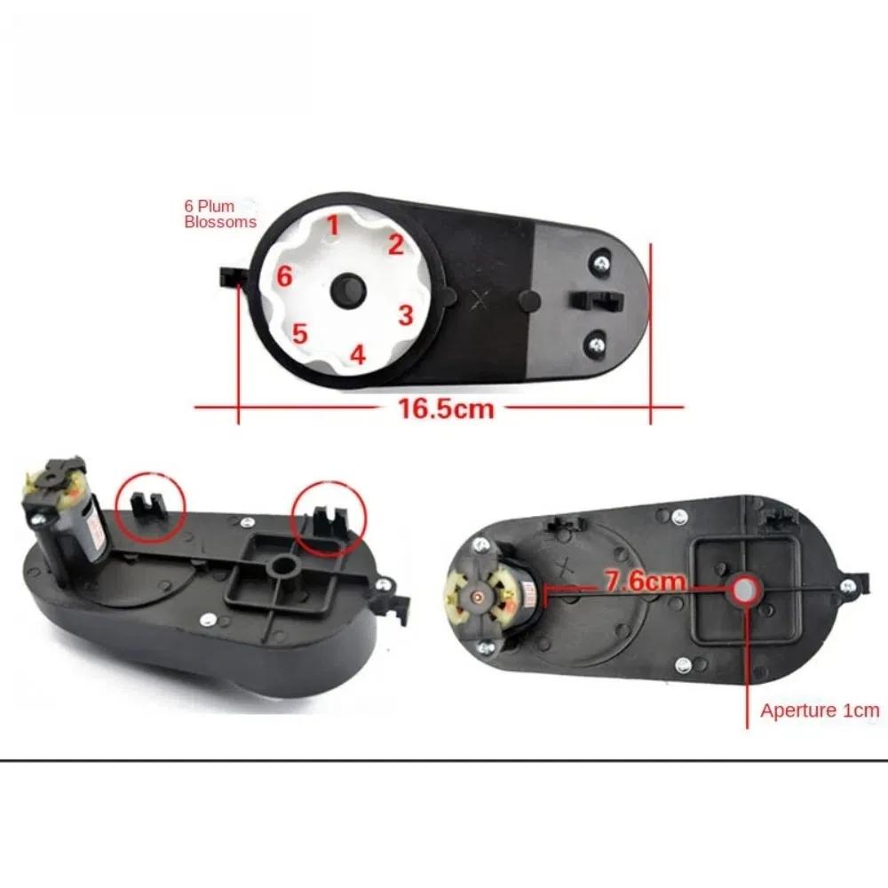 Children'S Electric Vehicle Steering Shaft Motor 12V Ride On Toys Servos Motor Gearbox Easy To Install Plastic Steering Box