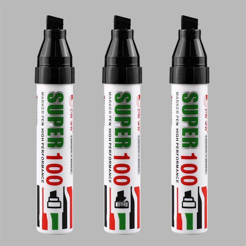 Large Waterproof Non-Fading Markers with Extra Thick Tips - Red, Blue & Black
