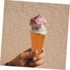ibasenice Simulation Ice Cream Cone Fake Cone Photography Lightweight for Home or Store Display 5-inch Model, Prop, PVC,