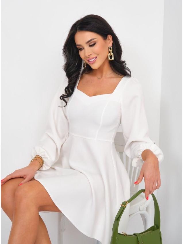 

Женское повседневное платье однотонной расцветки с рукавами-буфами - Новый модный дизайн с длинными рукавами Extra Extra Large