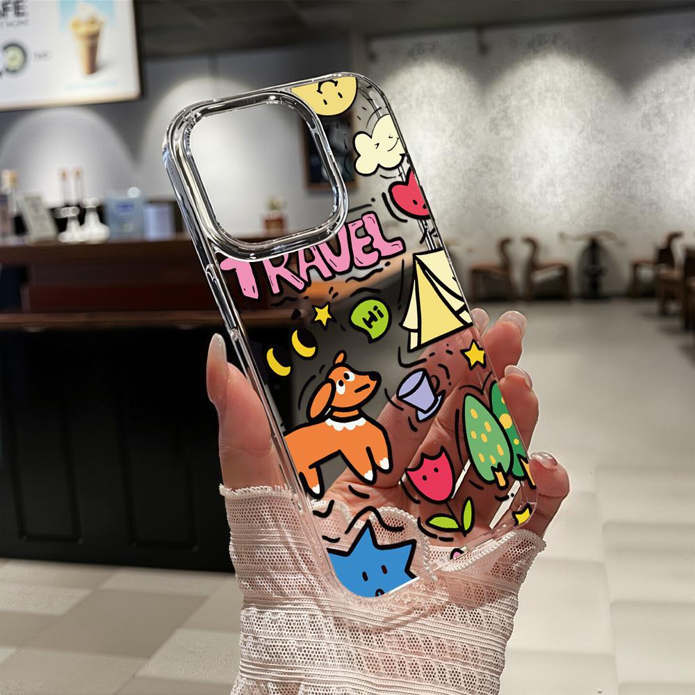 Acrylic Phone Case for iPhone 11 12 13 14 Pro 12 14 16 Pro Max for Samsung A16 A36 A56 S24 FE High-quality Painted Anti-fall Mobile Phone Case