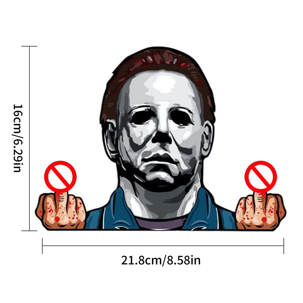 

Halloween Horror 3D Effect Peeping Car Stickers Waterproof for Auto Window Body Vehicle Decoration Festival Halloween Decoration
