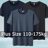 5XL 6XL 7XL T-shirt Heren Grote Maten Tees 110-175kg Sneldrogend Ademend Fitness Hardlopen Ronde Hals Korte Mouw Oversized Tops