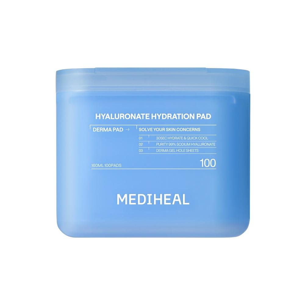 MEDIHEAL Watermide Moisture Pad Hydrating Cooling Daily Facial Toner Pads 100 Sheets