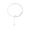 Knotted Water Droplets, A Necklace, Pull Collar, Collarbone Chain, Niche Design, Fashionable And Exquisite, Versatile Silver-Plated Collar.