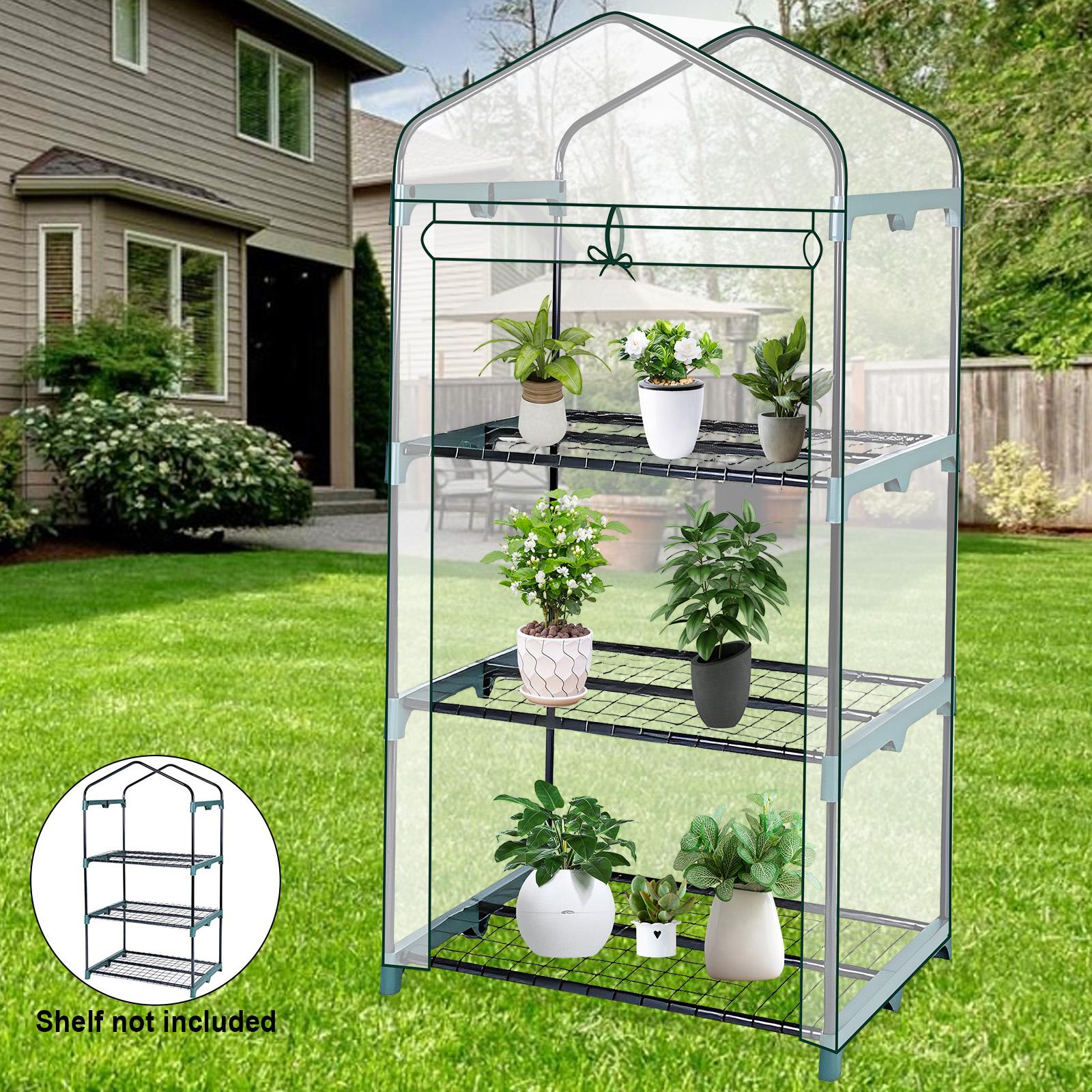 Plant Greenhouse Cover Transparent Waterproof Garden Grow Tent with Double Zipper Door Frost Protection Cover for Plant Frame trasparente