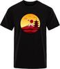 Men's Fuji Volcano Pattern T Shirt Black